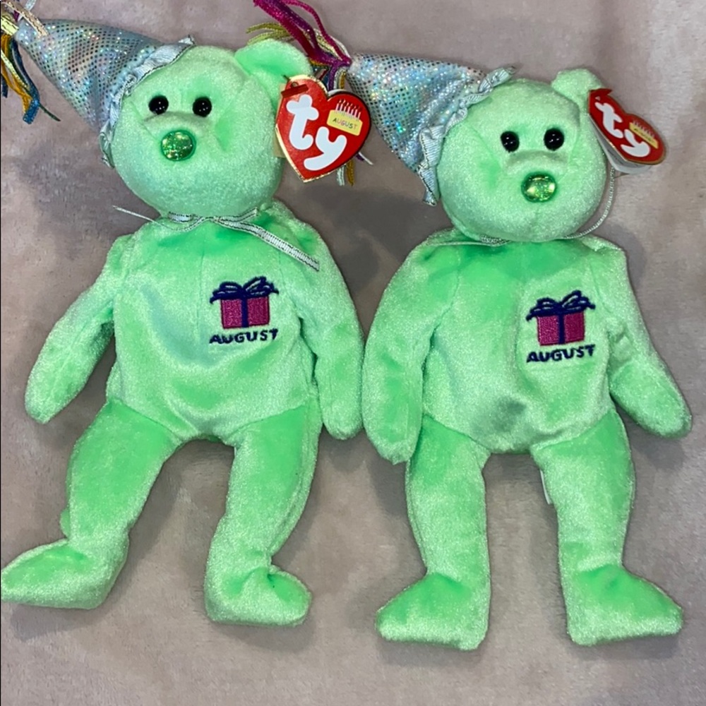 TY BEANIE BABY AUGUST BIRTHDAY BEAR 2002